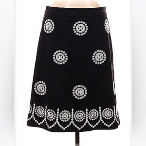 Boden embroidered black skirt